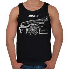 PRINTFASHION BMW E46 M power - Férfi atléta - Fekete