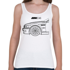 PRINTFASHION BMW E46 Mpower - Női atléta - Fehér női trikó