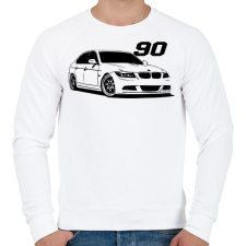 PRINTFASHION Bmw E90 - Férfi pulóver - Fehér férfi pulóver, kardigán