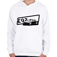 PRINTFASHION Bmw E92 - Gyerek kapucnis pulóver - Fehér gyerek pulóver, kardigán