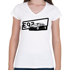 PRINTFASHION Bmw E92 - Női V-nyakú póló - Fehér