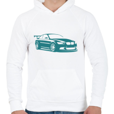 PRINTFASHION BMW - Férfi kapucnis pulóver - Fehér