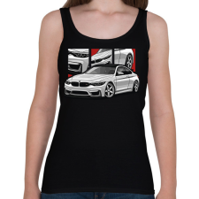 PRINTFASHION BMW illusztráció - Női atléta - Fekete női trikó