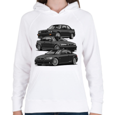 PRINTFASHION Bmw kupé evolúció - Női kapucnis pulóver - Fehér