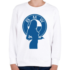 PRINTFASHION BMW LOGO GIRL - Gyerek pulóver - Fehér gyerek pulóver, kardigán