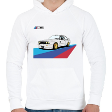 PRINTFASHION BMW M3 - Férfi kapucnis pulóver - Fehér