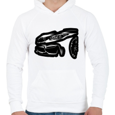 PRINTFASHION BMW M4 - Férfi kapucnis pulóver - Fehér férfi pulóver, kardigán