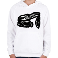 PRINTFASHION BMW M4 - Gyerek kapucnis pulóver - Fehér gyerek pulóver, kardigán
