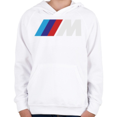 PRINTFASHION BMW M - Gyerek kapucnis pulóver - Fehér