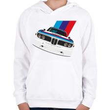 PRINTFASHION BMW M - Gyerek kapucnis pulóver - Fehér gyerek pulóver, kardigán