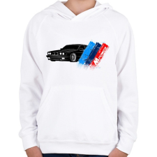 PRINTFASHION BMW M POWER - Gyerek kapucnis pulóver - Fehér gyerek pulóver, kardigán