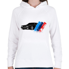 PRINTFASHION BMW M POWER - Női kapucnis pulóver - Fehér női pulóver, kardigán