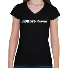 PRINTFASHION Bmw More Power - Női V-nyakú póló - Fekete női póló