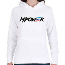 PRINTFASHION BMW MPOWER - Női kapucnis pulóver - Fehér női pulóver, kardigán