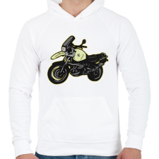 PRINTFASHION BMW r1100 gs - Férfi kapucnis pulóver - Fehér férfi pulóver, kardigán
