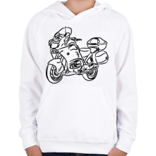 PRINTFASHION BMW R850RT - Gyerek kapucnis pulóver - Fehér gyerek pulóver, kardigán