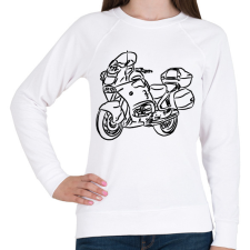 PRINTFASHION BMW R850RT - Női pulóver - Fehér női pulóver, kardigán