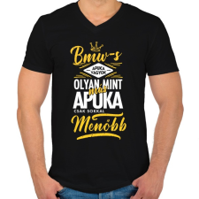 PRINTFASHION BMW-s apuka - Férfi V-nyakú póló - Fekete férfi póló