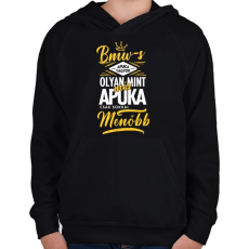 PRINTFASHION BMW-s apuka - Gyerek kapucnis pulóver - Fekete