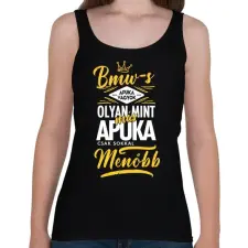 PRINTFASHION BMW-s apuka - Női atléta - Fekete női trikó