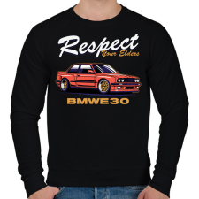 PRINTFASHION BMW tiszteld az idősebbet - Férfi pulóver - Fekete férfi pulóver, kardigán