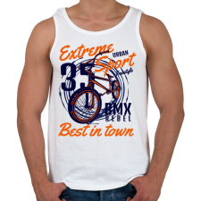 PRINTFASHION bmx - Férfi atléta - Fehér atléta, trikó