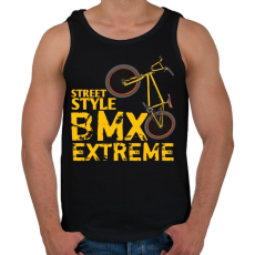 PRINTFASHION Bmx - Férfi atléta - Fekete