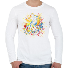 PRINTFASHION BMX - Férfi hosszú ujjú póló - Fehér férfi póló