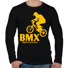 PRINTFASHION Bmx - Férfi hosszú ujjú póló - Fekete férfi póló