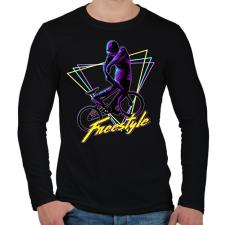 PRINTFASHION Bmx - Férfi hosszú ujjú póló - Fekete férfi póló