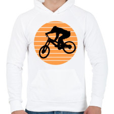 PRINTFASHION bmx - Férfi kapucnis pulóver - Fehér férfi pulóver, kardigán