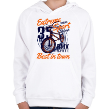 PRINTFASHION bmx - Gyerek kapucnis pulóver - Fehér gyerek pulóver, kardigán