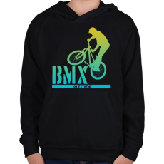 PRINTFASHION Bmx - Gyerek kapucnis pulóver - Fekete