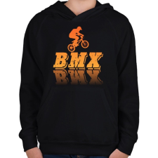 PRINTFASHION Bmx - Gyerek kapucnis pulóver - Fekete gyerek pulóver, kardigán
