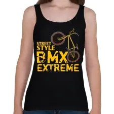 PRINTFASHION Bmx - Női atléta - Fekete női trikó