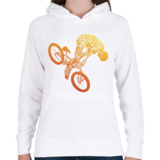 PRINTFASHION BMX - Női kapucnis pulóver - Fehér