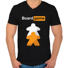 PRINTFASHION Board game - Férfi V-nyakú póló - Fekete