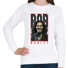 PRINTFASHION Bob Marley - Női pulóver - Fehér