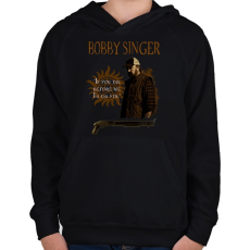 PRINTFASHION bobby singer - Gyerek kapucnis pulóver - Fekete