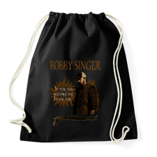 PRINTFASHION bobby singer - Sportzsák, Tornazsák - Fekete tornazsák