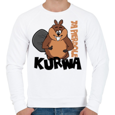 PRINTFASHION Bober Kurwa - Black - Férfi pulóver - Fehér