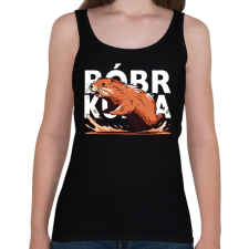 PRINTFASHION Bober Kurwa - Női atléta - Fekete női trikó