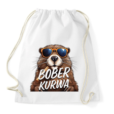 PRINTFASHION Bober Kurwa - Sportzsák, Tornazsák - Fehér tornazsák
