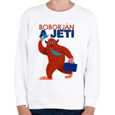 PRINTFASHION Boborján a jeti - Gyerek pulóver - Fehér