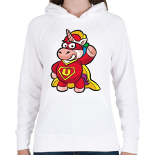 PRINTFASHION Bocikornis - Női kapucnis pulóver - Fehér női pulóver, kardigán