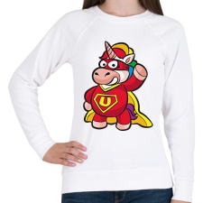 PRINTFASHION Bocikornis - Női pulóver - Fehér női pulóver, kardigán