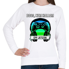 PRINTFASHION Bocs nem hallom, épp játszok - Női pulóver - Fehér