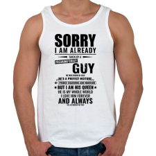 PRINTFASHION Bocsi, foglalt vagyok - Július - Férfi atléta - Fehér atléta, trikó