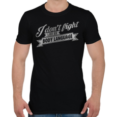 PRINTFASHION Body language - Férfi póló - Fekete