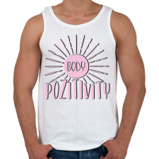 PRINTFASHION Body positivity - Férfi atléta - Fehér atléta, trikó